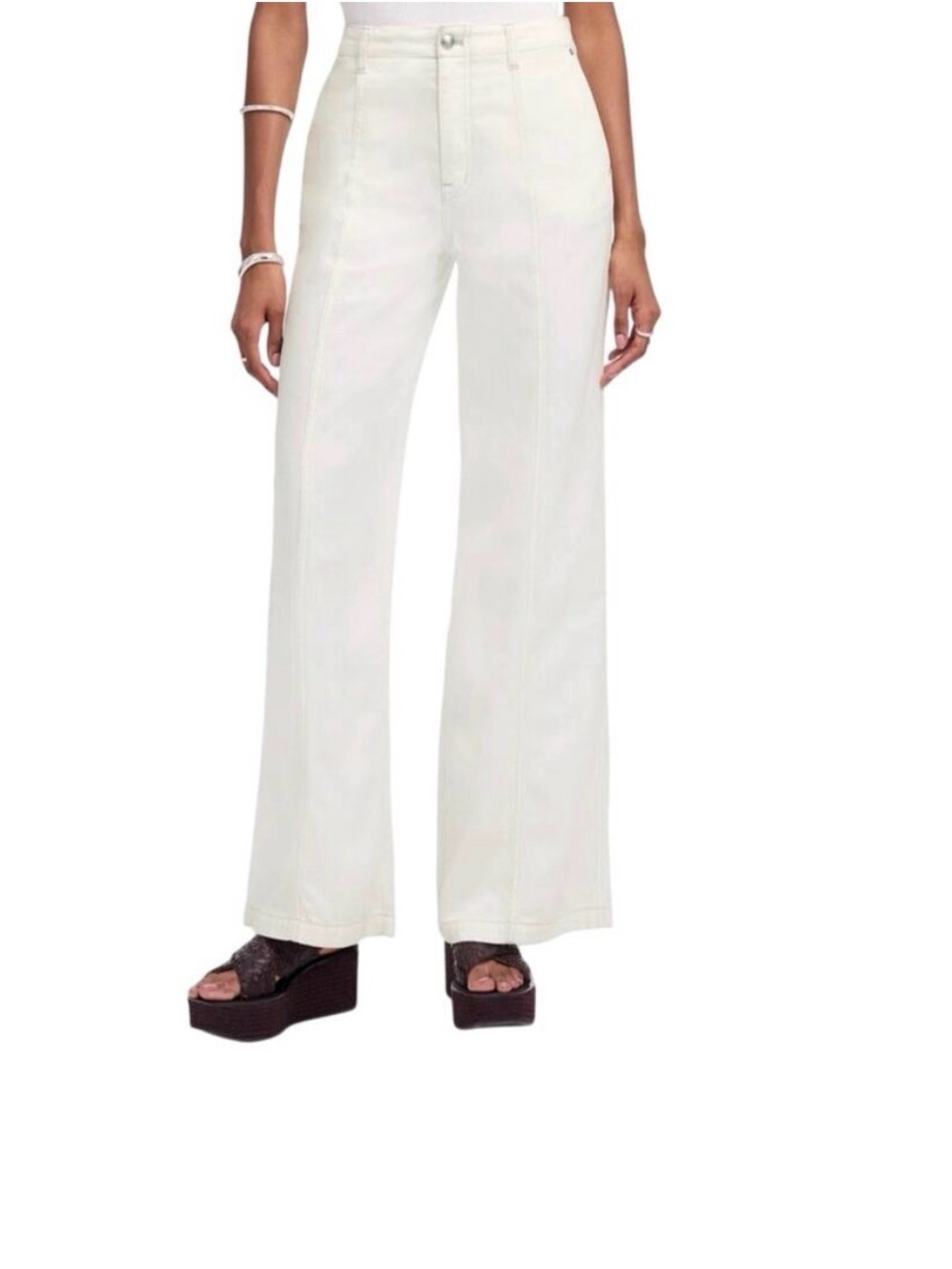 Madewell White Wide-Leg High-Rise Jeans